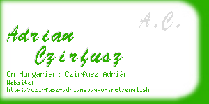 adrian czirfusz business card
